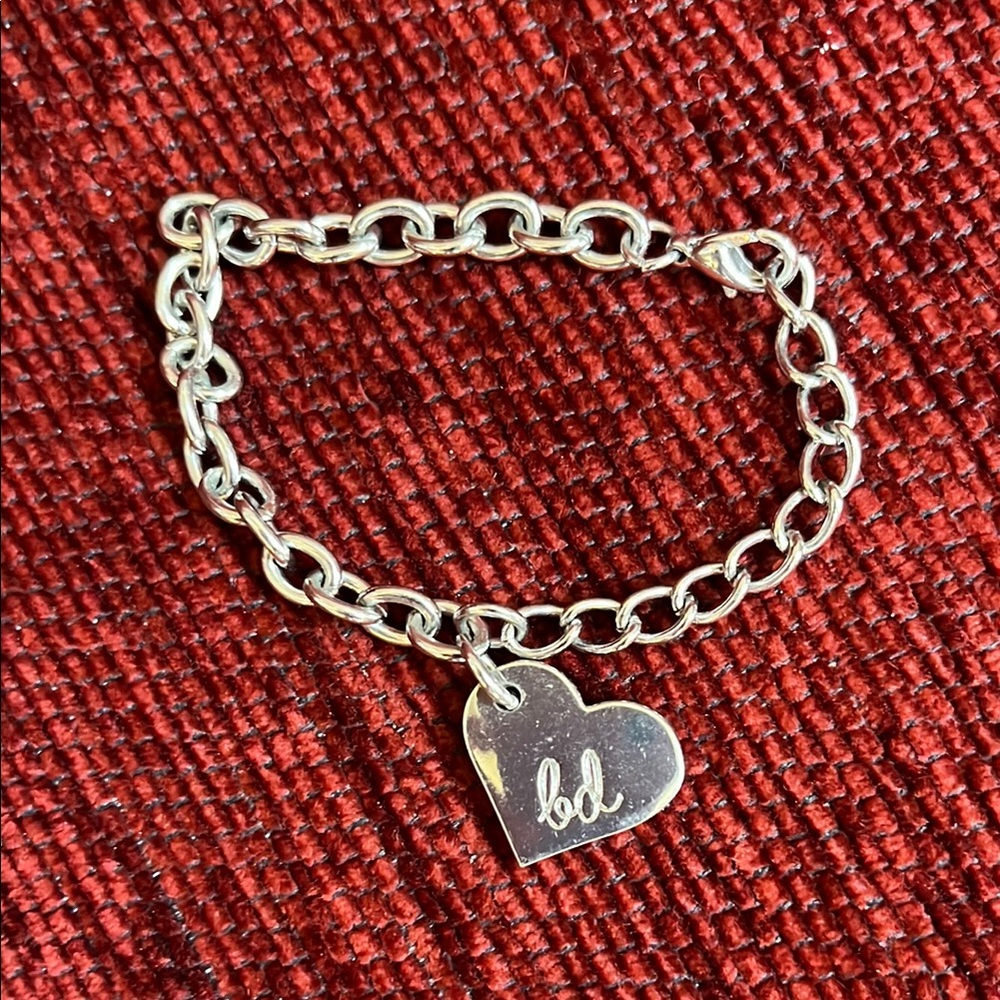 Silver Heart Charm Bracelet